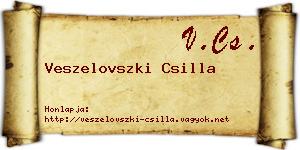 Veszelovszki Csilla névjegykártya
