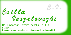 csilla veszelovszki business card